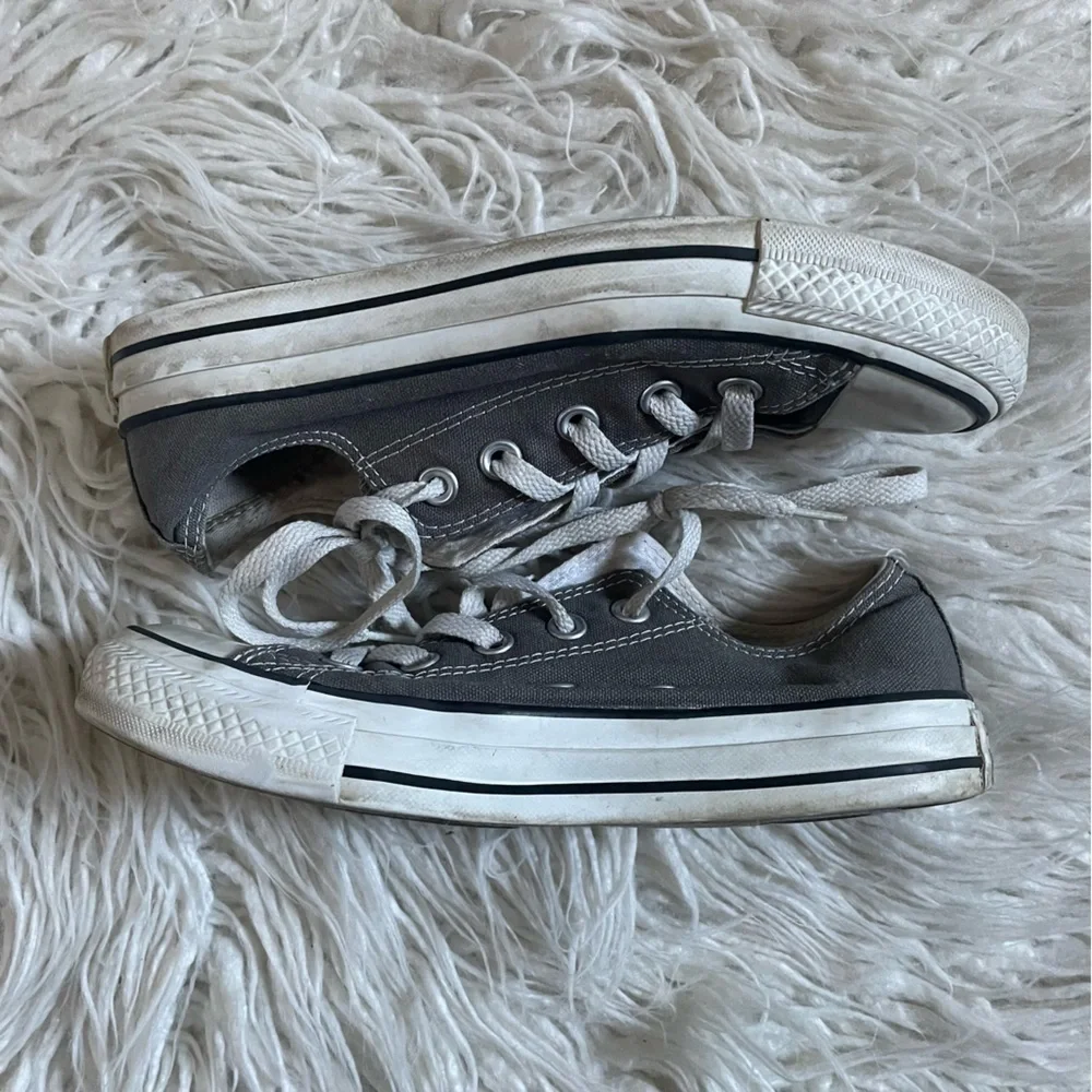 Converse Charcoal Gray Chuck Taylor All Star Classic Low Top Canvas Sneakers 6